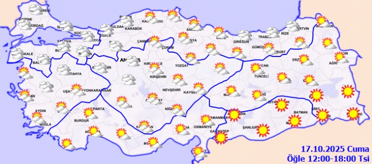 Kuzeyde yağmur, iç bölgelerde sis!