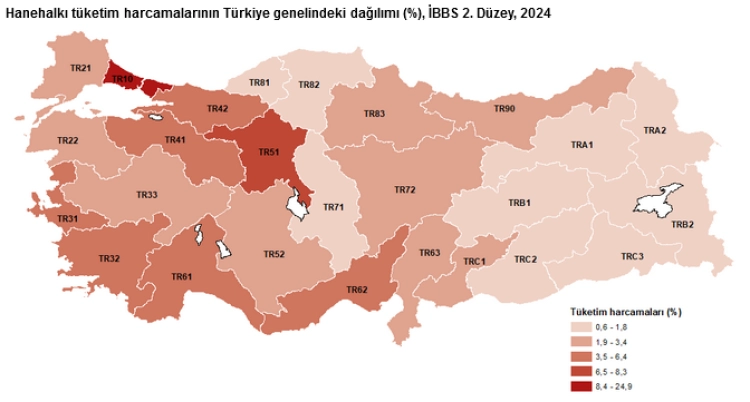 Tüketim harcamalarının 4'te 1'i İstanbul’dan! En az harcama Kuzeydoğu Anadolu’da